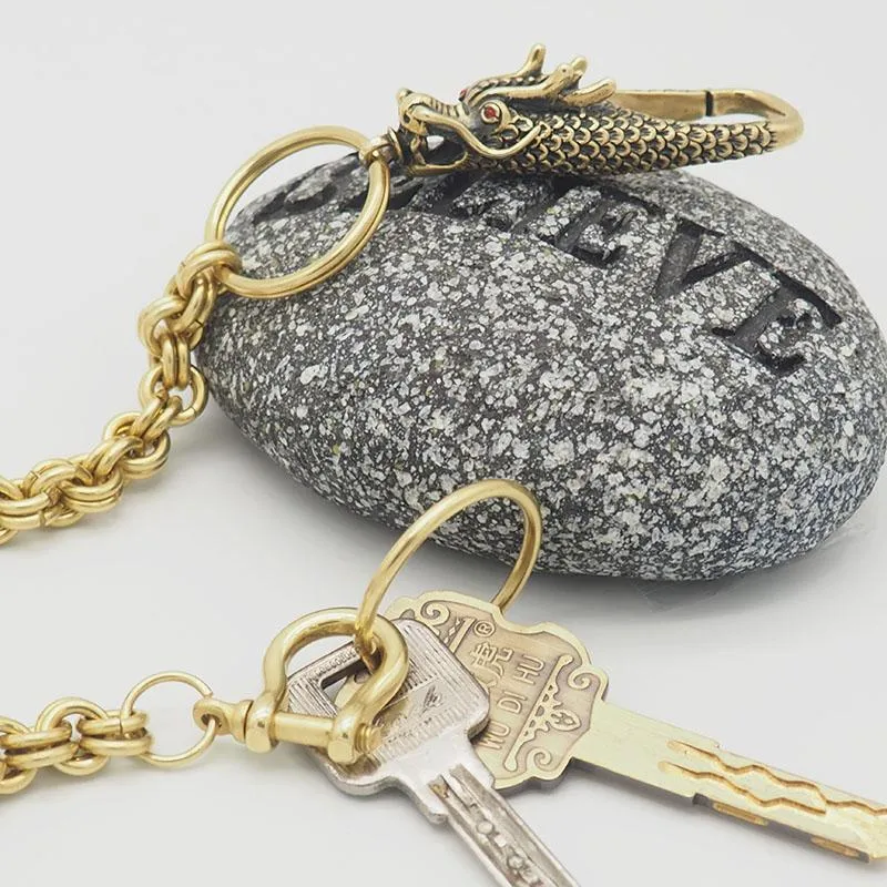 Cool Brass Dragon Punk 19'' Wallet Chain Pants Chain Trucker jeans chain jean chain for Men