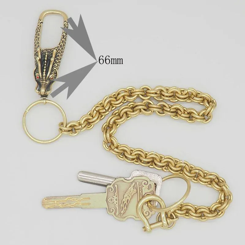Cool Brass Dragon Punk 19'' Wallet Chain Pants Chain Trucker jeans chain jean chain for Men