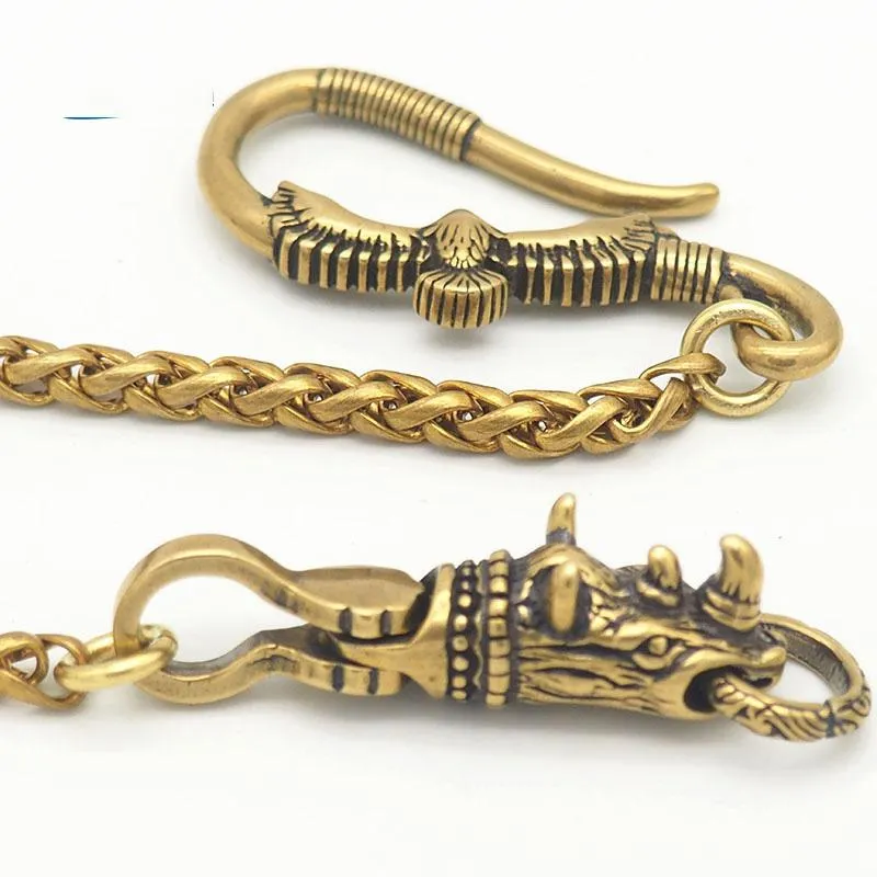 Cool Brass Rhino Mens 19'' Rock Wallet Chain Biker Pants Chain jeans chain jean chain for Men