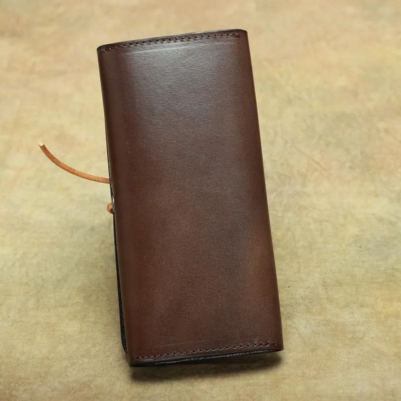 Cool Handmade Leather Men's Envelope Long Wallet Vintage Long Wallet For Men
