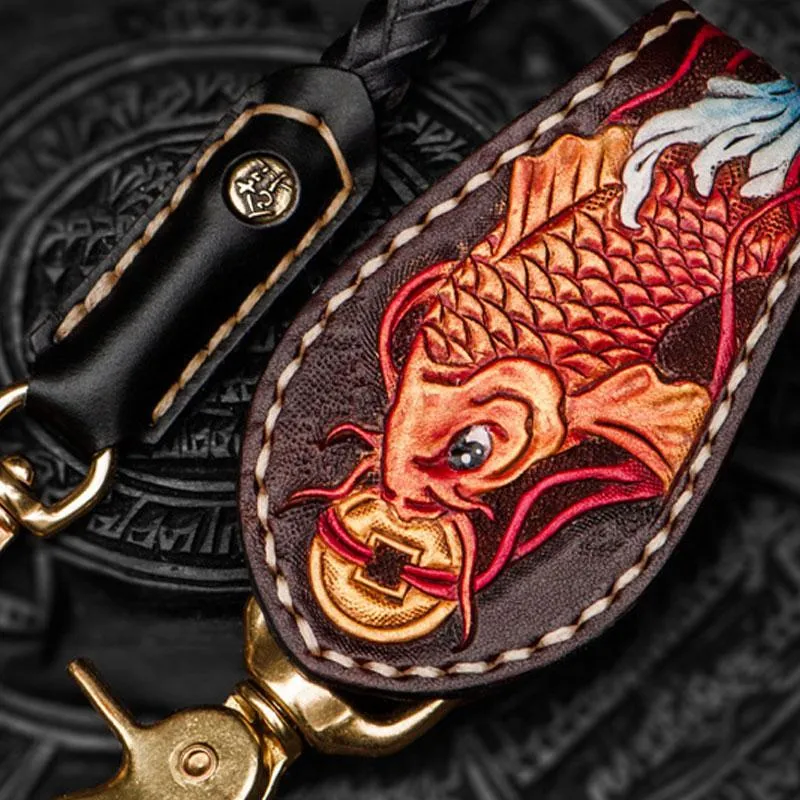Cool Leather Braided Biker Carp Wallet Chain for Chain Wallets Biker Wallets