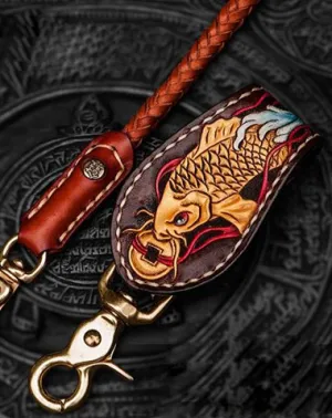 Cool Leather Braided Biker Carp Wallet Chain for Chain Wallets Biker Wallets