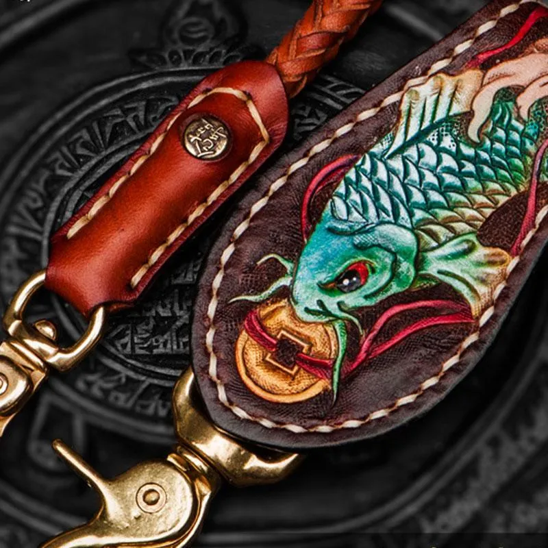 Cool Leather Braided Biker Carp Wallet Chain for Chains Wallets Biker Wallets