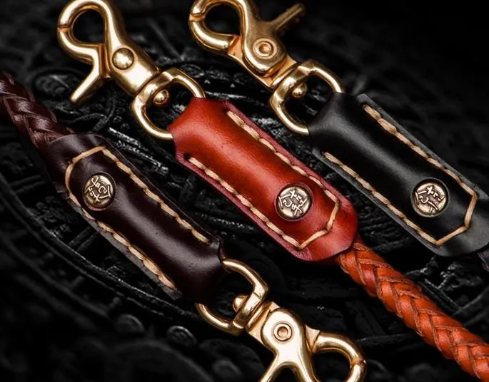 Cool Leather Braided Biker CHain Carp Wallets Chain for Chain Wallet Biker Wallets