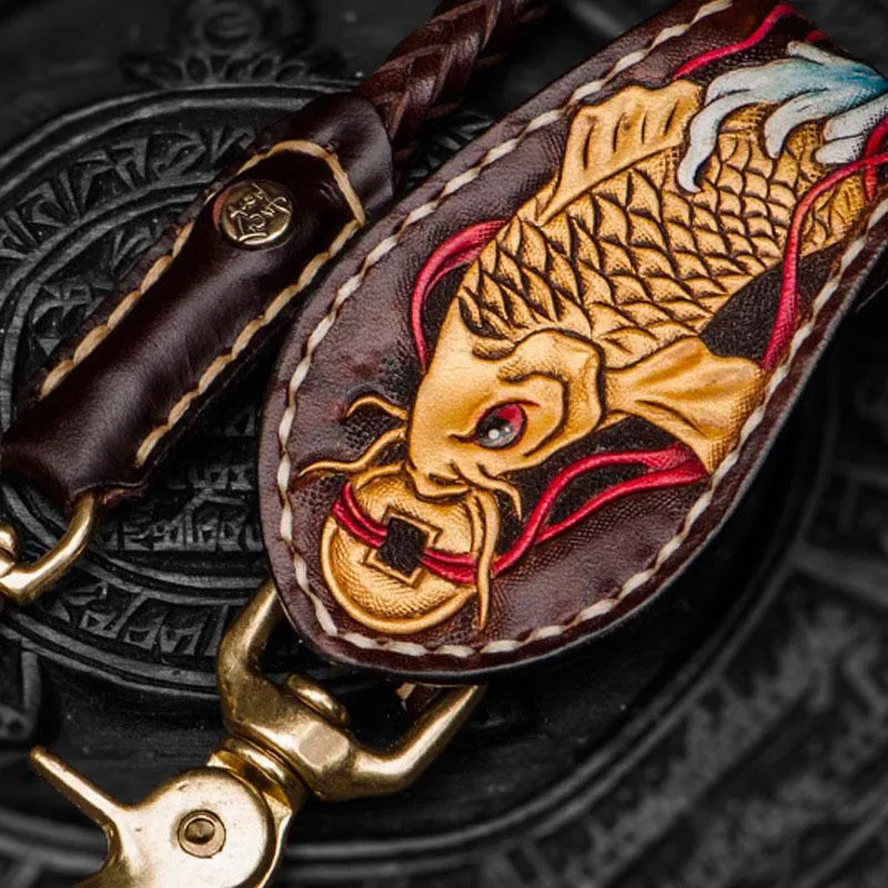 Cool Leather Braided Biker CHain Carp Wallets Chain for Chain Wallet Biker Wallets