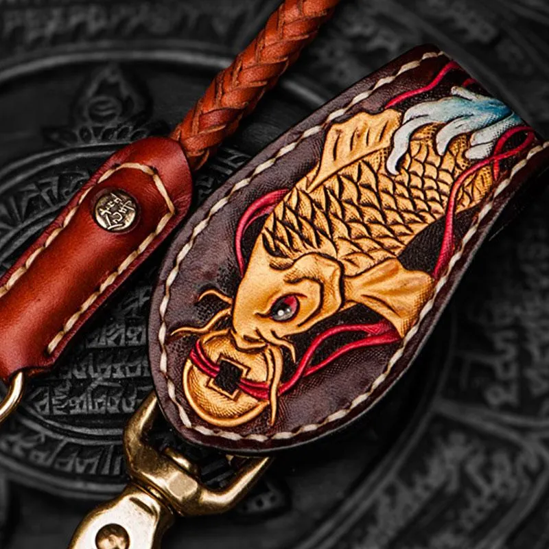 Cool Leather Braided Biker CHain Carp Wallets Chain for Chain Wallet Biker Wallets