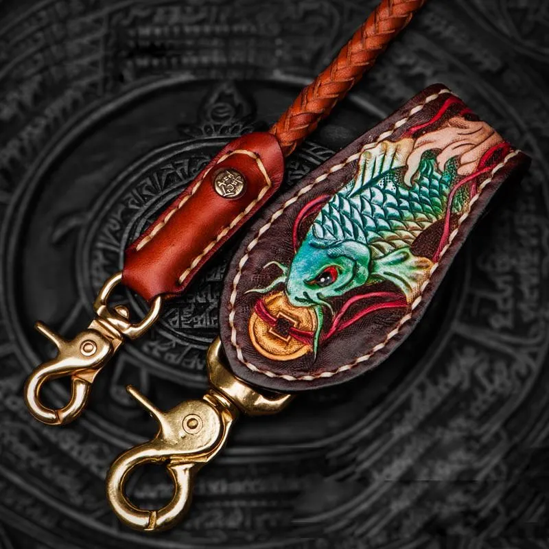 Cool Leather Braided Biker CHain Carp Wallets Chain for Chain Wallet Biker Wallets