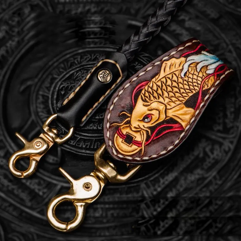 Cool Leather Braided Biker CHain Carp Wallets Chain for Chain Wallet Biker Wallets