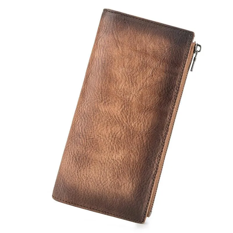 Cool Leather Long Biker Wallet for Men Bifold Biker Chain Wallet Long Chain Wallet For Men