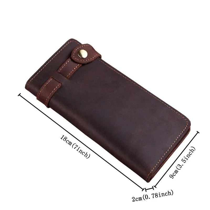 Cool Leather Long Biker Wallet for Men Bifold Biker Chain Wallet Long Chain Wallet For Men