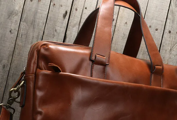 Cool leather mens Briefcase laptop Briefcase Business Bag shoulder bag for men