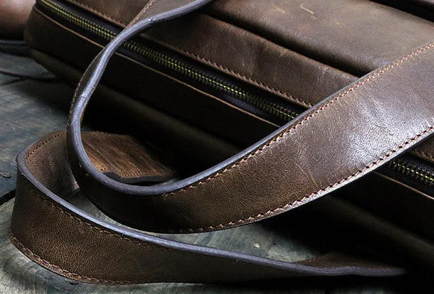 Cool leather mens Briefcase laptop Briefcase Business Bag shoulder bag for men