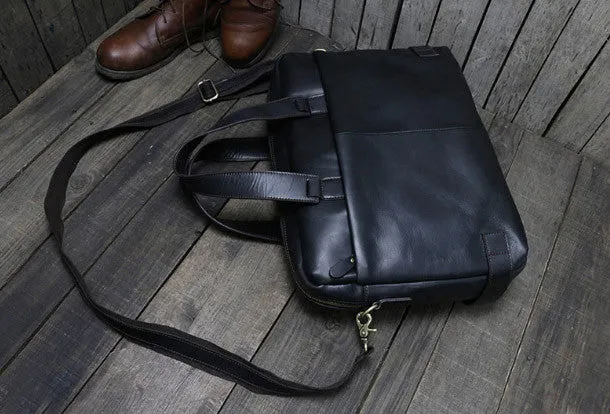 Cool leather mens Briefcase laptop Briefcase Business Bag shoulder bag for men