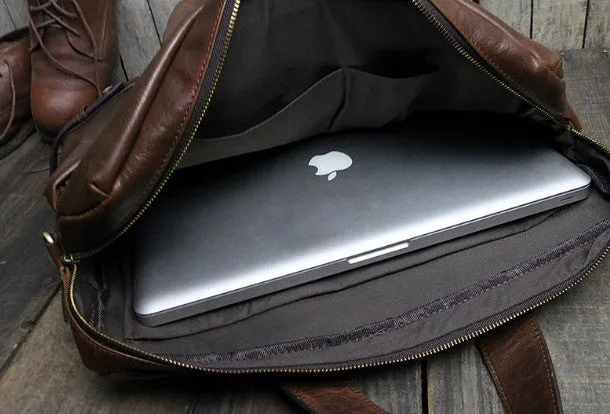 Cool leather mens Briefcase laptop Briefcase Business Bag shoulder bag for men