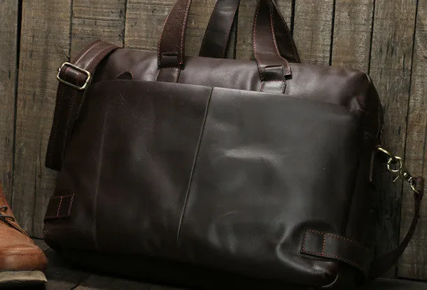Cool leather mens Briefcase laptop Briefcase Business Bag shoulder bag for men