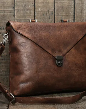 Cool leather mens Briefcase laptop Briefcase work Briefcase Shoulder bag for Men