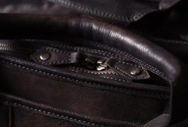 Cool leather mens Briefcase vintage Shoulder Bag weekender bag travel bag for men