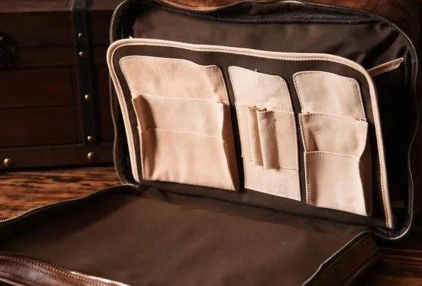 Cool leather mens Briefcase vintage Shoulder Bag weekender bag travel bag for men