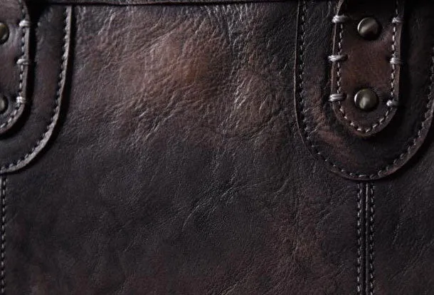 Cool leather mens Briefcase vintage Shoulder Bag weekender bag travel bag for men