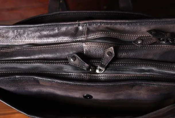 Cool leather mens Briefcase vintage Shoulder Bag weekender bag travel bag for men