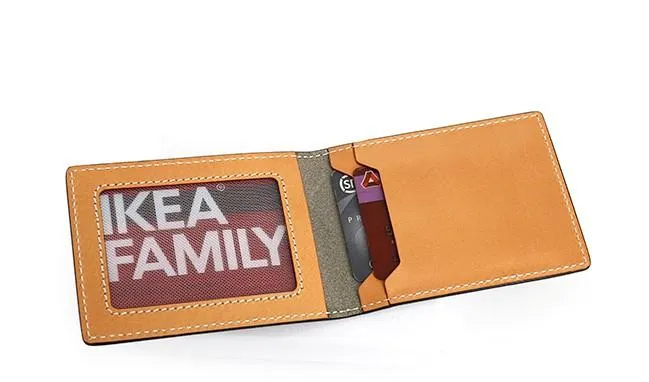 Cool Leather Mens Camouflage License Wallet Front Pocket Wallet Slim Card Wallet for Men