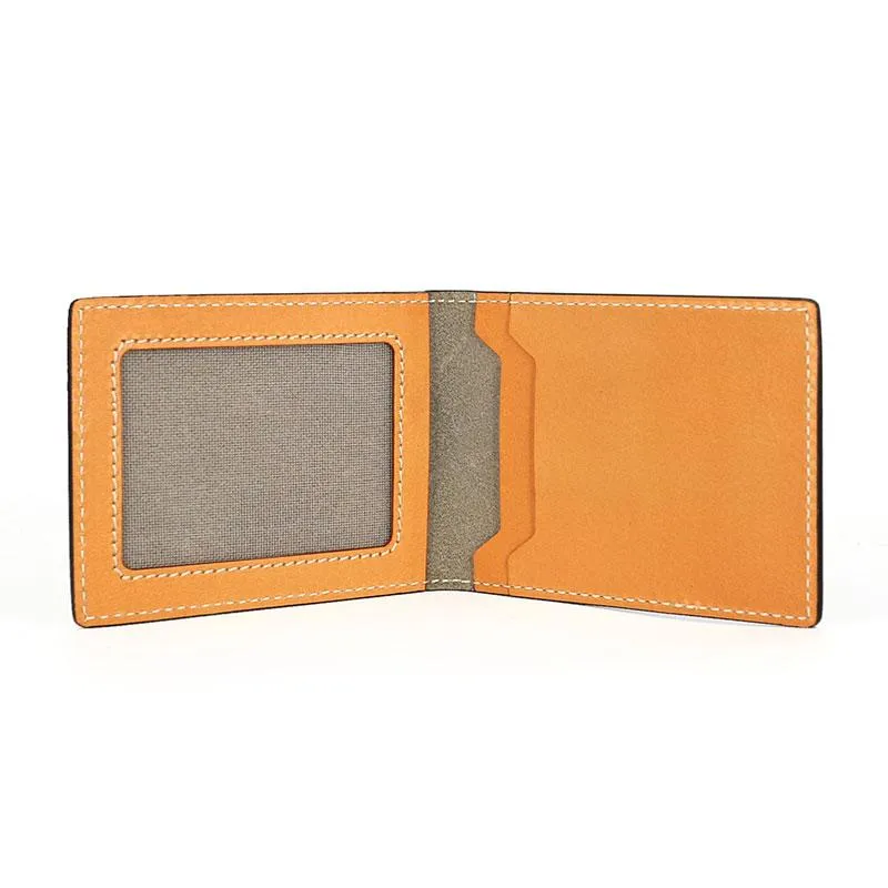 Cool Leather Mens Camouflage License Wallet Front Pocket Wallet Slim Card Wallet for Men