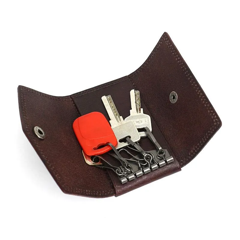 Cool Leather Mens Key Wallet Car Keys Holder Car Keys Case for Men