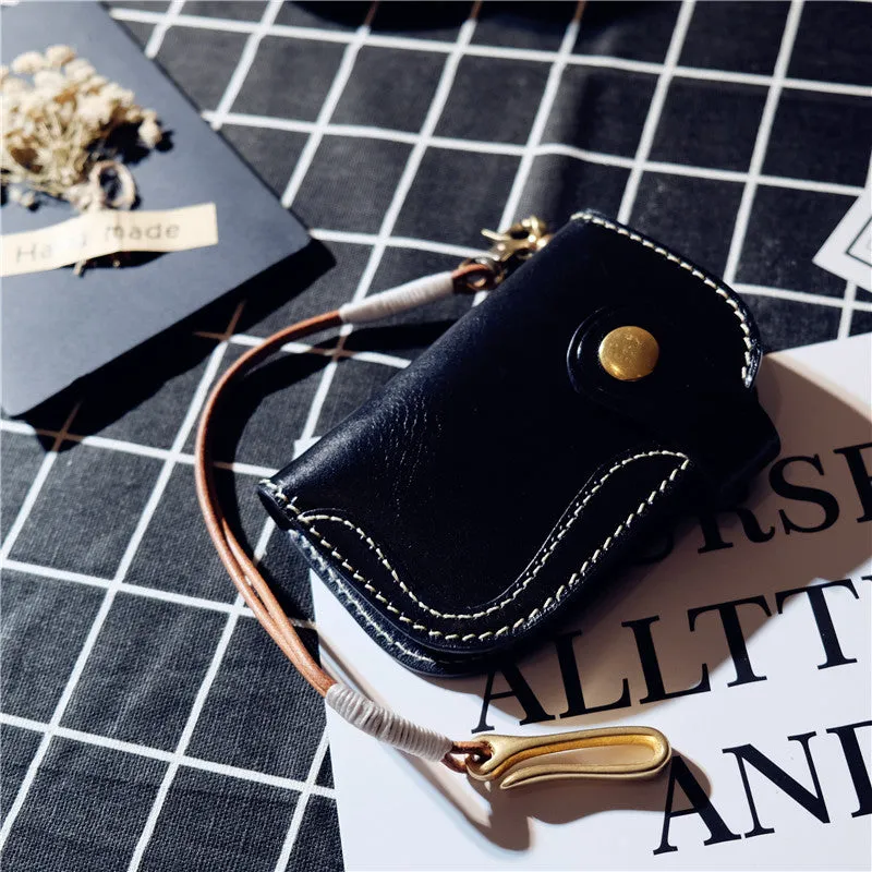 Cool Leather Mens Key Wallet Small Chain Wallet for Mens