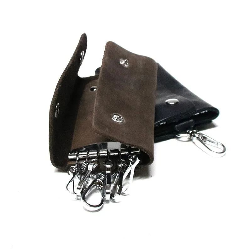 Cool Leather Mens Key Wallet Wallet Key Holder Car Key Case for Men