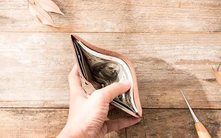 Cool Leather Mens Small Wallets Bifold billfold Wallet Slim Front Pocket Wallet for Men