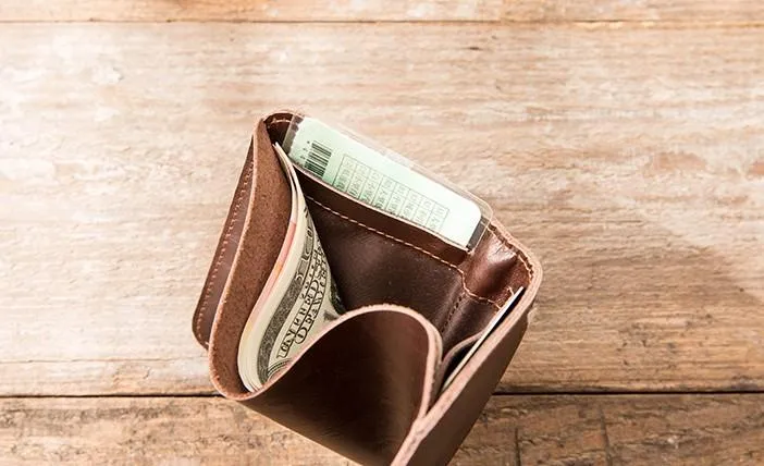 Cool Leather Mens Small Wallets Bifold billfold Wallet Slim Front Pocket Wallet for Men