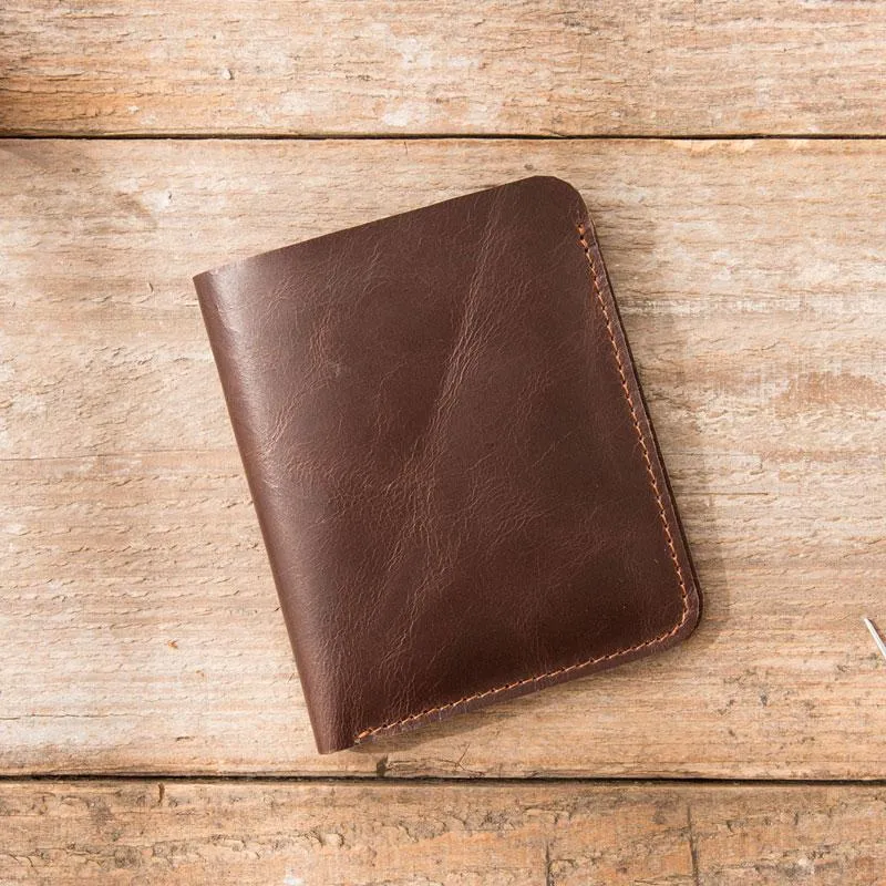 Cool Leather Mens Small Wallets Bifold billfold Wallet Slim Front Pocket Wallet for Men
