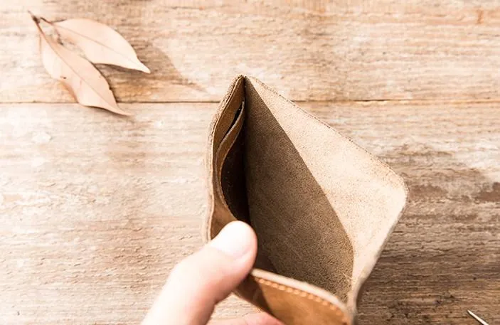 Cool Leather Mens Small Wallets Bifold billfold Wallet Slim Front Pocket Wallet for Men