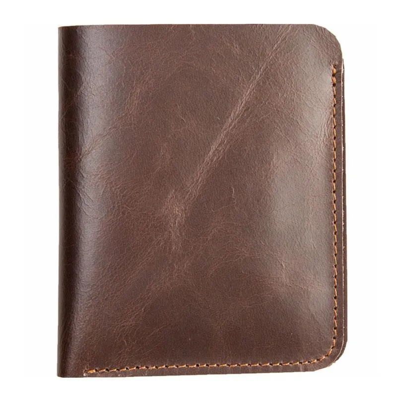 Cool Leather Mens Small Wallets Bifold billfold Wallet Slim Front Pocket Wallet for Men