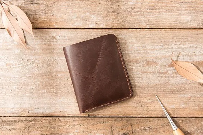 Cool Leather Mens Small Wallets Bifold billfold Wallet Slim Front Pocket Wallet for Men