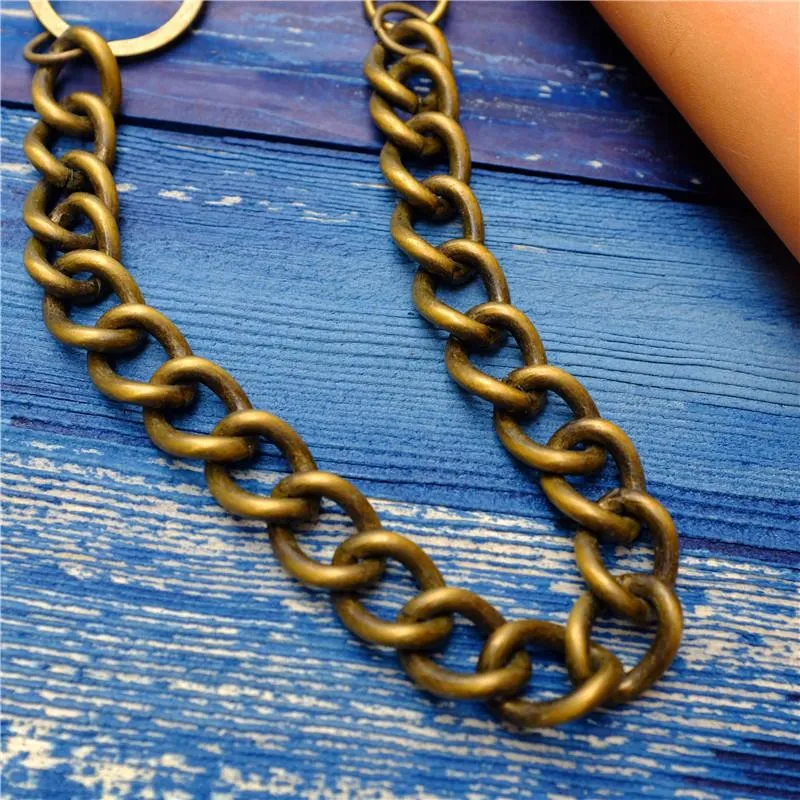 Cool Men's Brass Pants Chain Gold Punk Fashion Gold Wallet Chains For Men