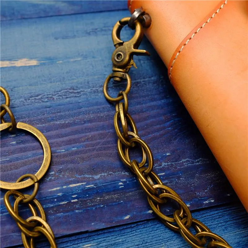 Cool Men's Brass Pants Chain Punk Fashion Gold Wallet Chains For Men