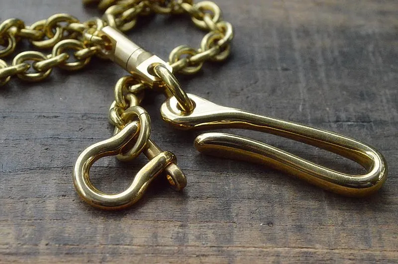 Cool Men's Handmade Brass Key Ring Wallet Key Chain Pants Chains Biker Wallet Chain For Men