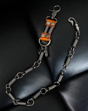 Cool Men's Silver Long Pants Chain Punk Long Biker Wallet Chain For Men