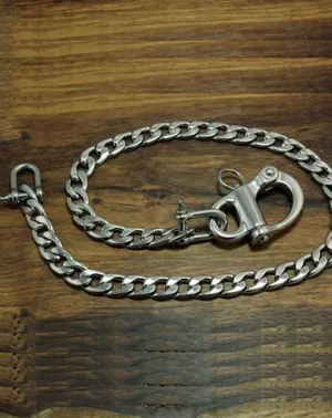 Cool Men's Silver Stainless Steel Long Key Chain Pants Chain Biker Wallet Chain For Men