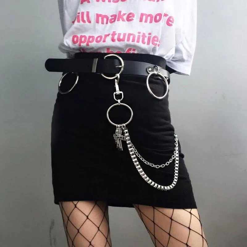 Cool Men's Womens Cross Double Stainless Steel jeans chain jean chain Pants Chain Biker Wallet Chain For Men