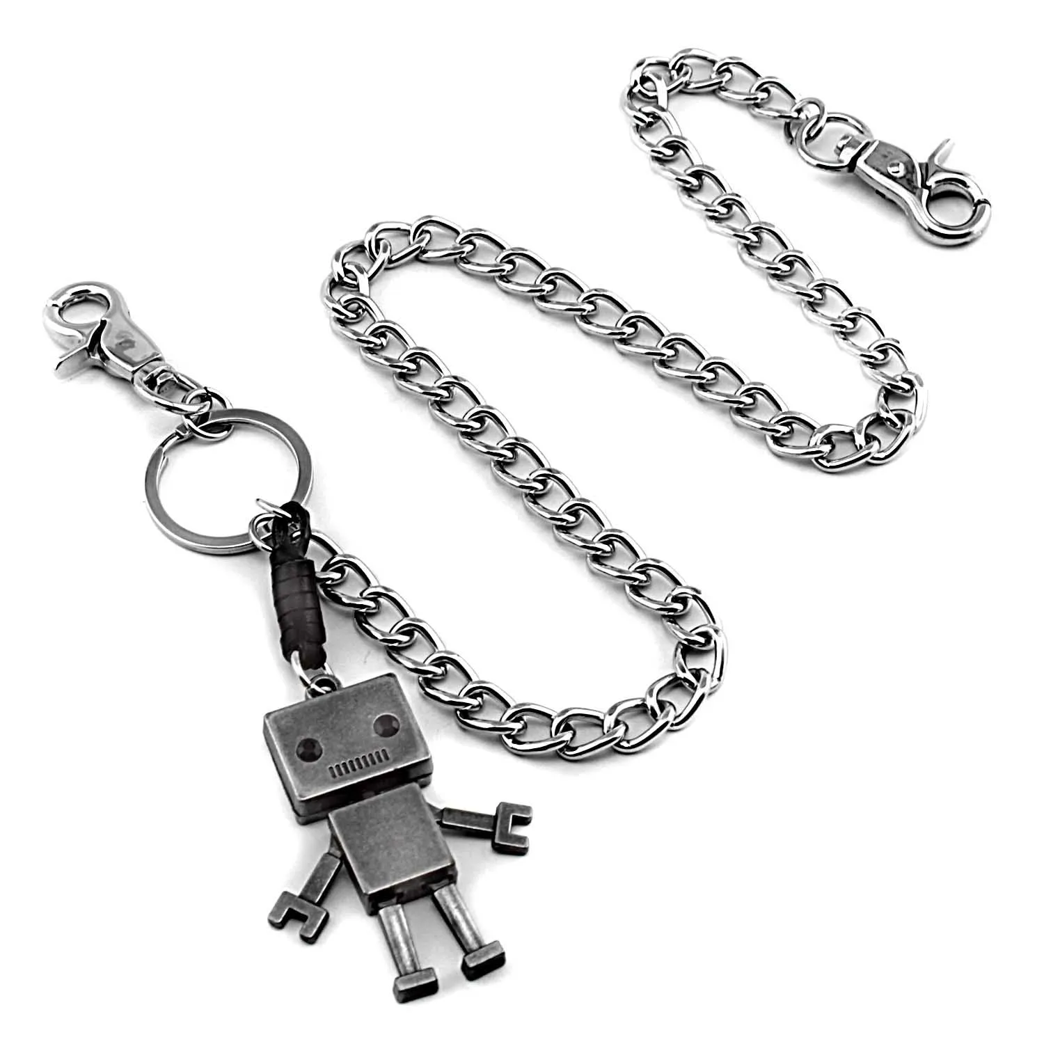 Cool Robot Silver Mens Pants Chain Biker Wallet Chain jeans chain jean chain Wallet Chain For Men