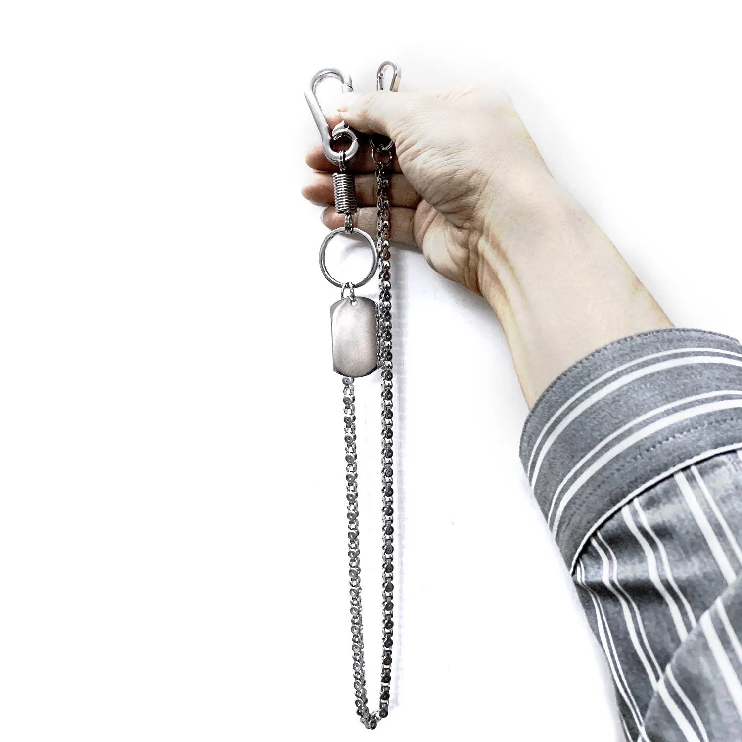 Cool Silver Long Biker Wallet Chain Pants Chain STAINLESS STEEL jeans chain jean chain Wallet Chain For Men