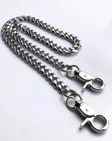 Cool Silver Stainless Steel Mens Pants Chain Biker Wallet Chain Key Chain For Men