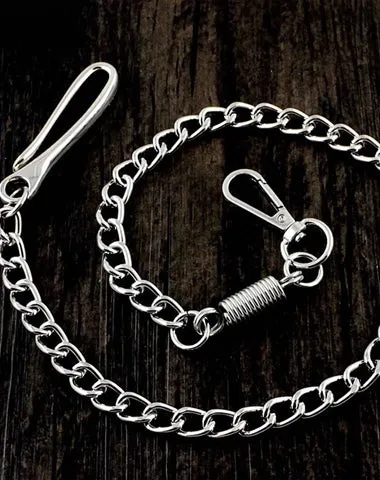 Cool Silver Stainless Steel Mens Pants Chain Wallet Chain Biker Wallet Chain For Men
