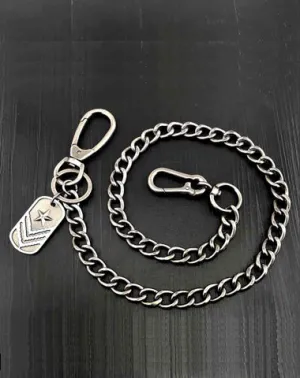 Cool Silver Tag Long Mens Pants Chain Military Tag Wallet Chain jeans chain jean chains For Men