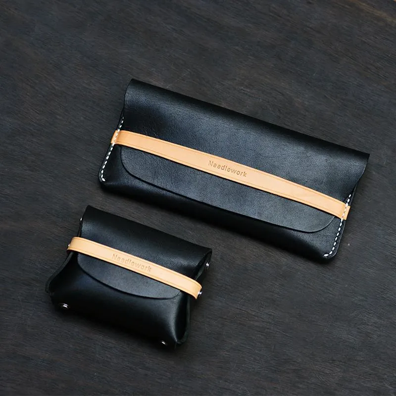Cool Stylish Leather Mens Wallet Small Coin Wallet Card Holder Long Wallet for Men
