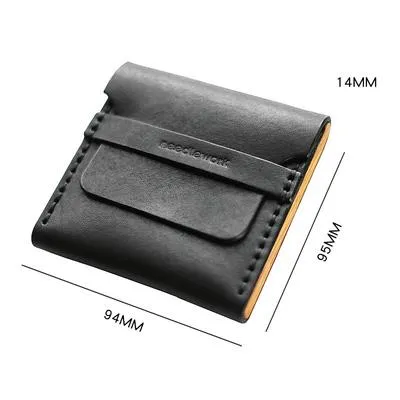 Cool Wooden Leather Mens Wallet Small Card Holder Coin Wallet for Men