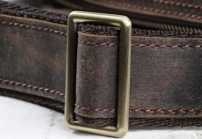 Cool Coffee Vintage Leather Mens Messenger Bags Shoulder Bag for Men