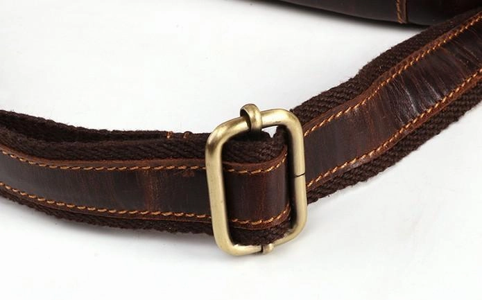 Cool Dark Brown Vintage Leather Small Side Bag Messenger Bag Shoulder Bags For Men